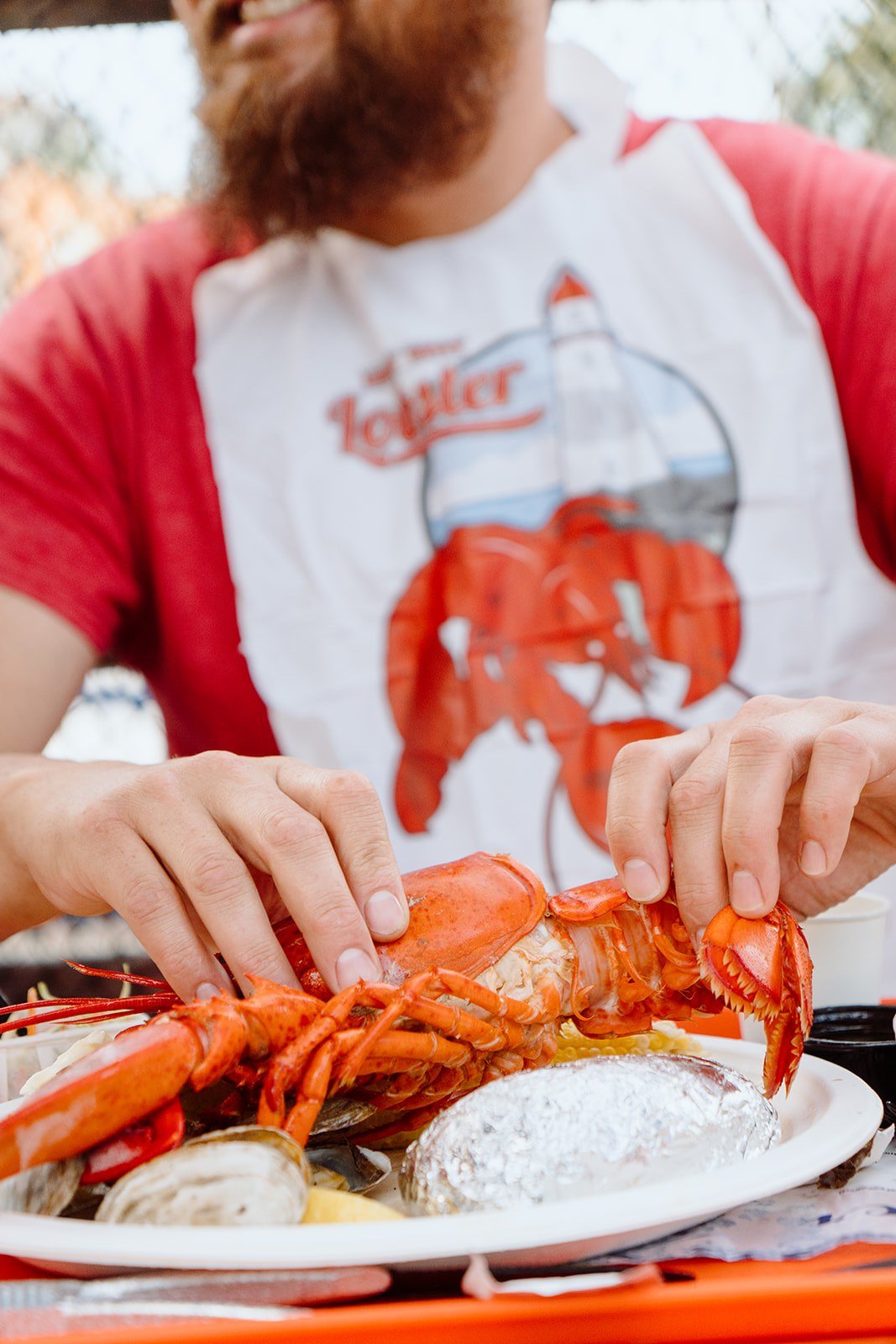 Cracking a lobster dinner at Portland Lobster Company