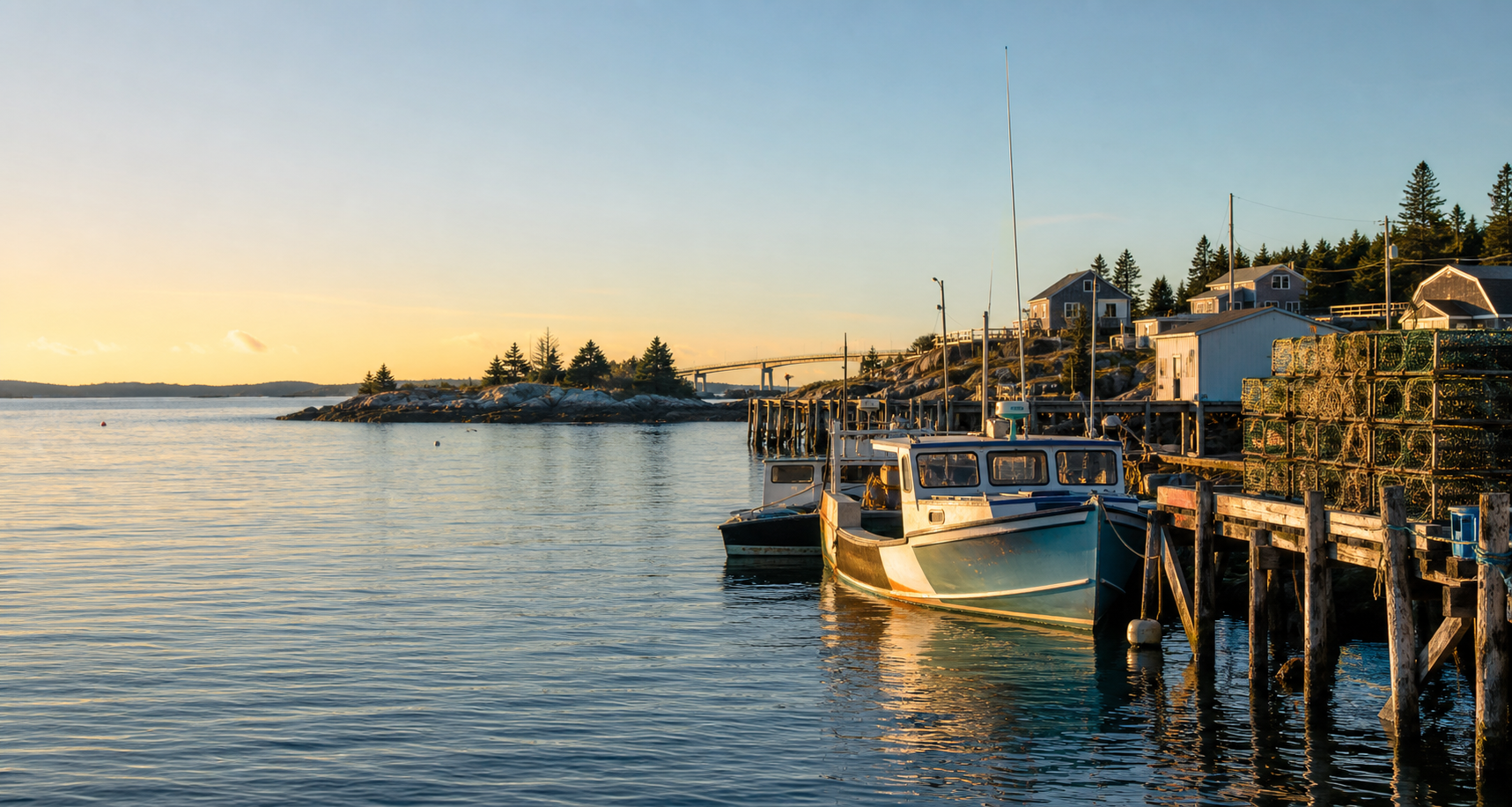 Cribstone Lobster working waterfront on Bailey Island.